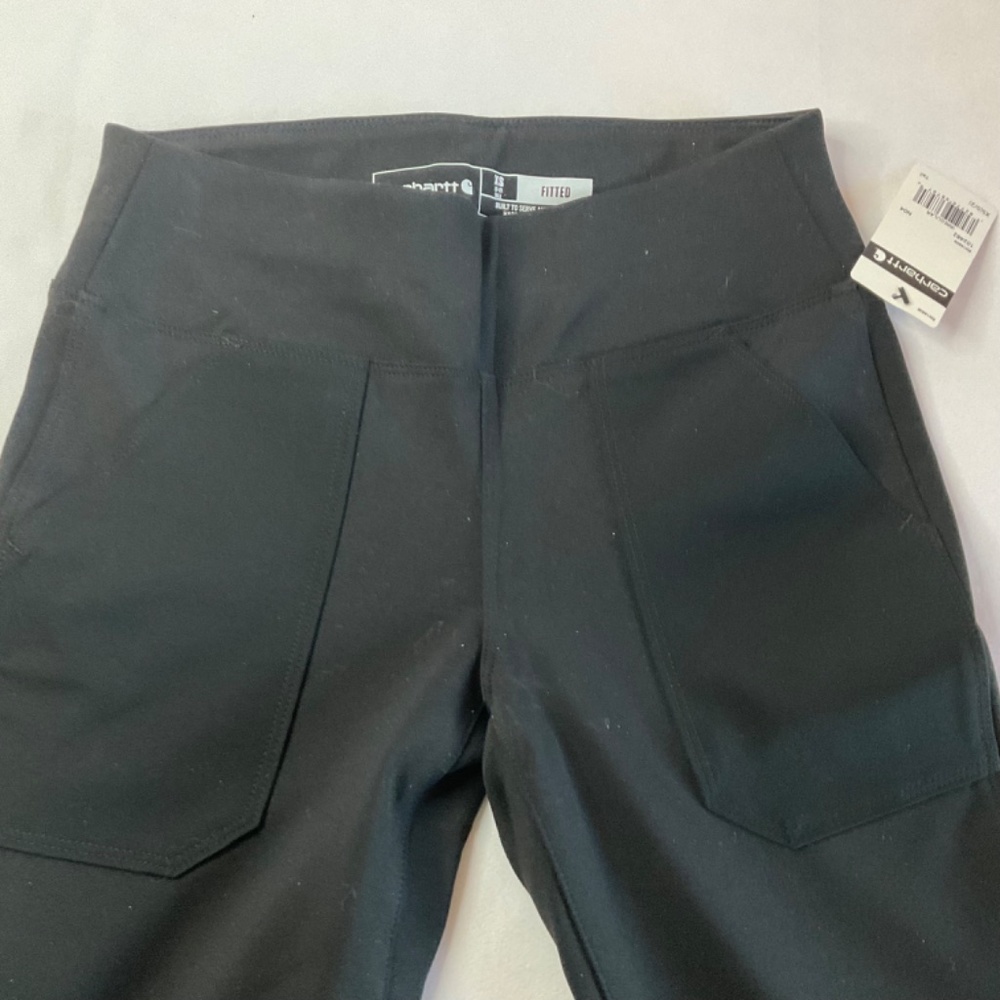 SALE‼️Carhartt 102482 - Women's Force® Utility Knit Pant Black X-small Tall NWT - Picture 4 of 11